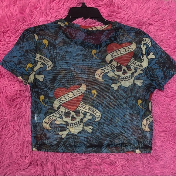 Ed Hardy Skull Mesh Tee - Picture 3 of 5